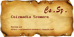 Csizmadia Szemere névjegykártya